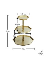 Gilded 3-Tier Octagon Stand