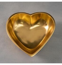 Polished Gold Heart Bowl Large