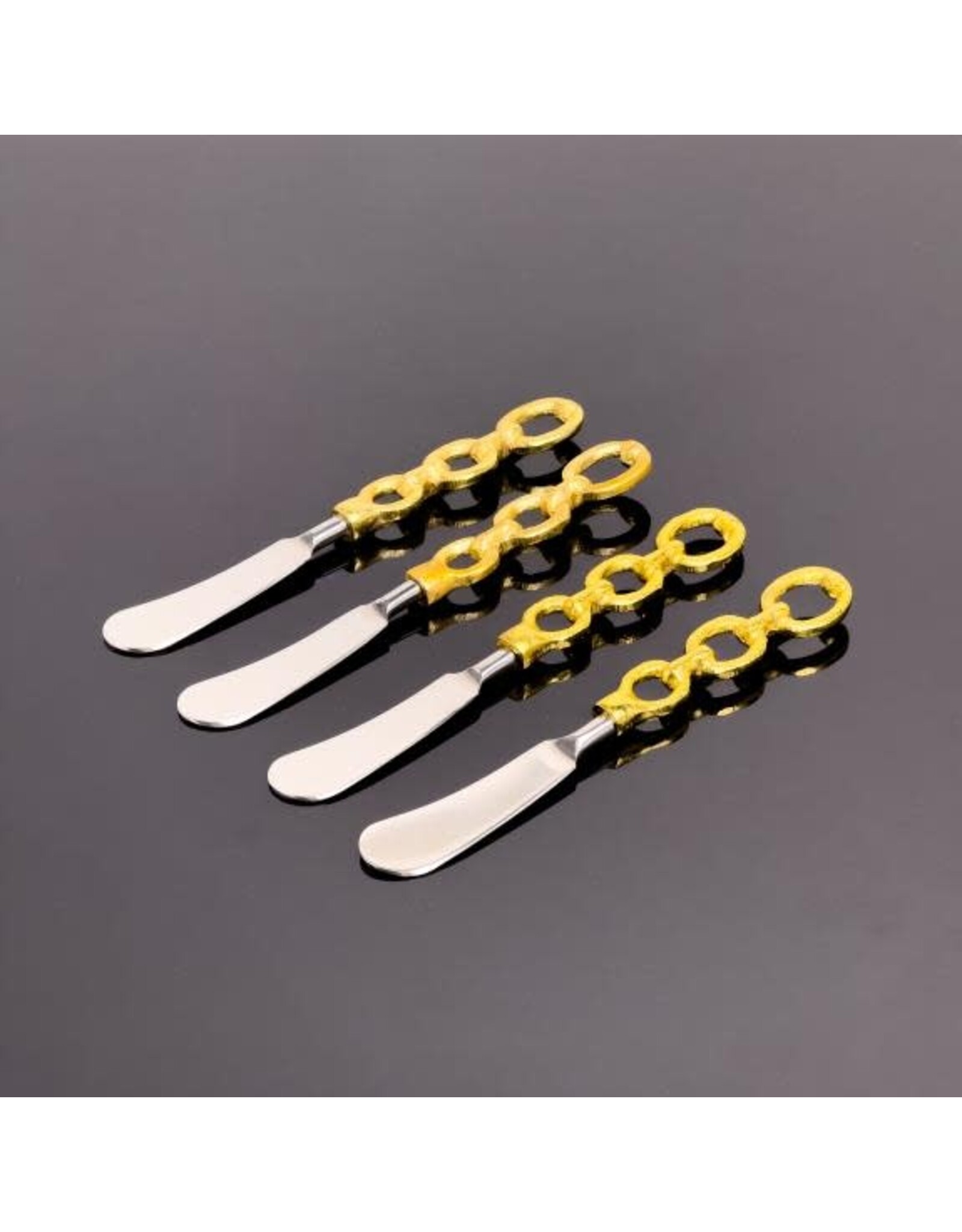 Gold Chain Handle Spreaders 4-Pc
