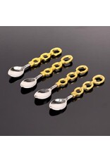 Gold Chain Handle Spoons 4-Pc