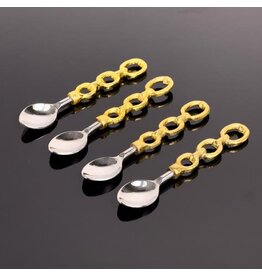 Gold Chain Handle Spoons 4-Pc