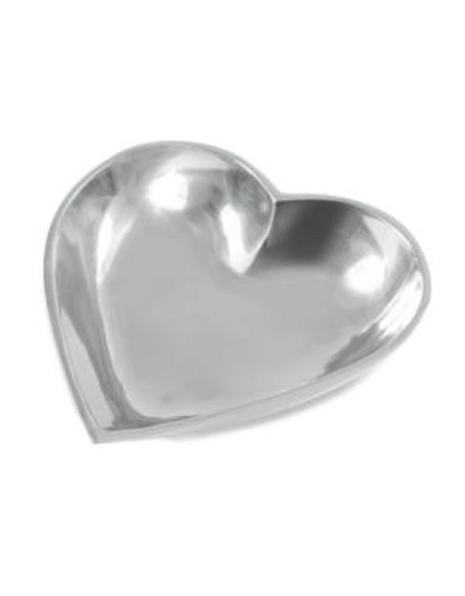 Polished Aluminum Heart-Shaped Bowl