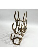 Stacked Horseshoe Wine Rack - Brass Finish