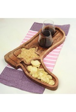 Acacia Wood Cowboy Boot Chip & Dip Platter