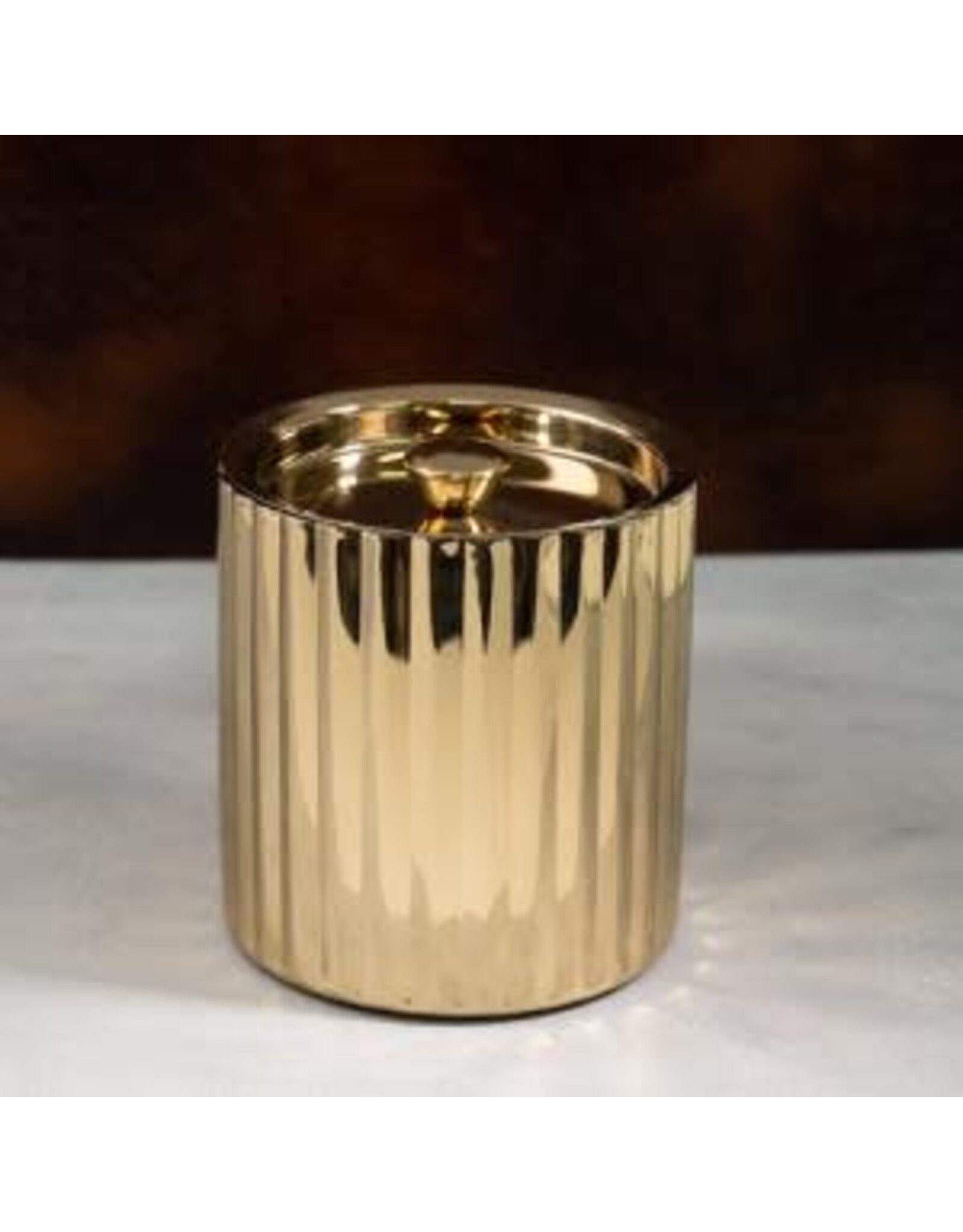 Golden stainless Steel Fluted Ice Bucket