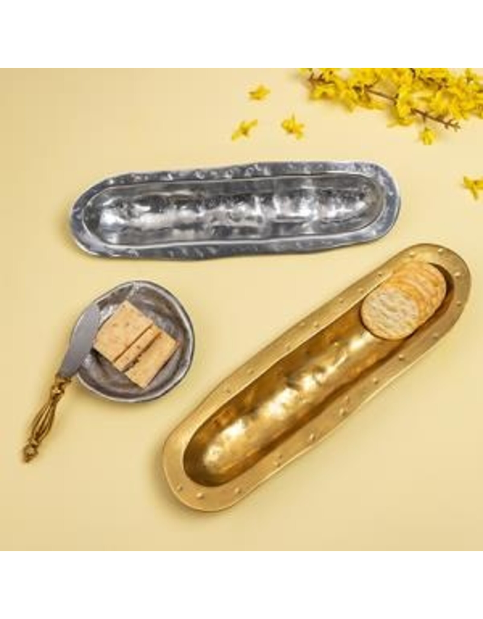 Gold Gilded Free Form Cracker Tray