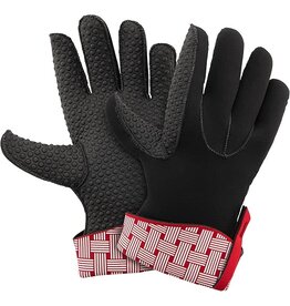 Kitchen Grips 5-Finger Glove Set of 2 -Lg. Cherry/White Woven