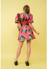 Mandy Metallic Woven Front Bow Dress Mandy Metallic Woven Front Bow Dress