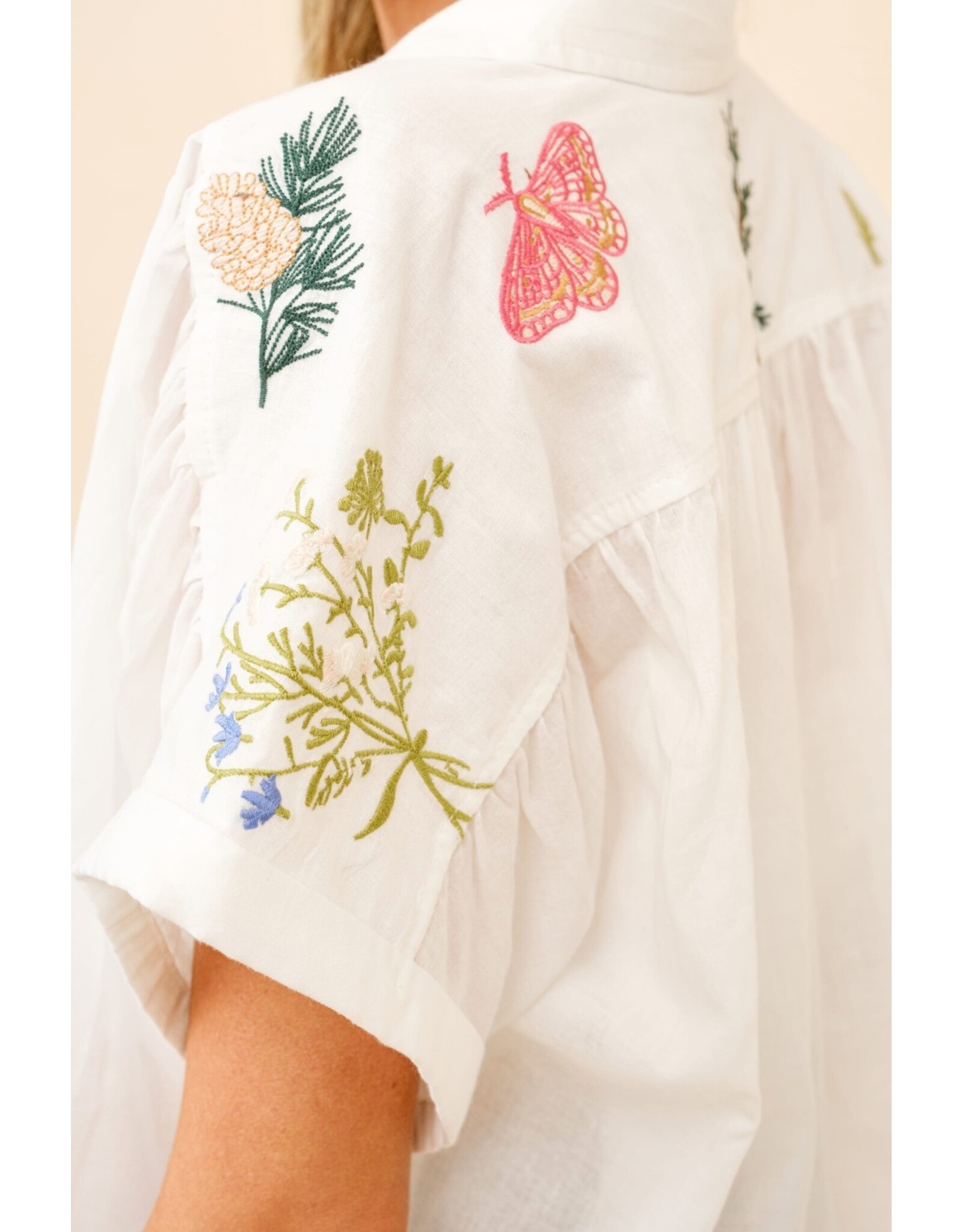 Millie Embroidered Dolman Sleeve Shirt