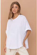 Mira Studded Over Sized High Low Top