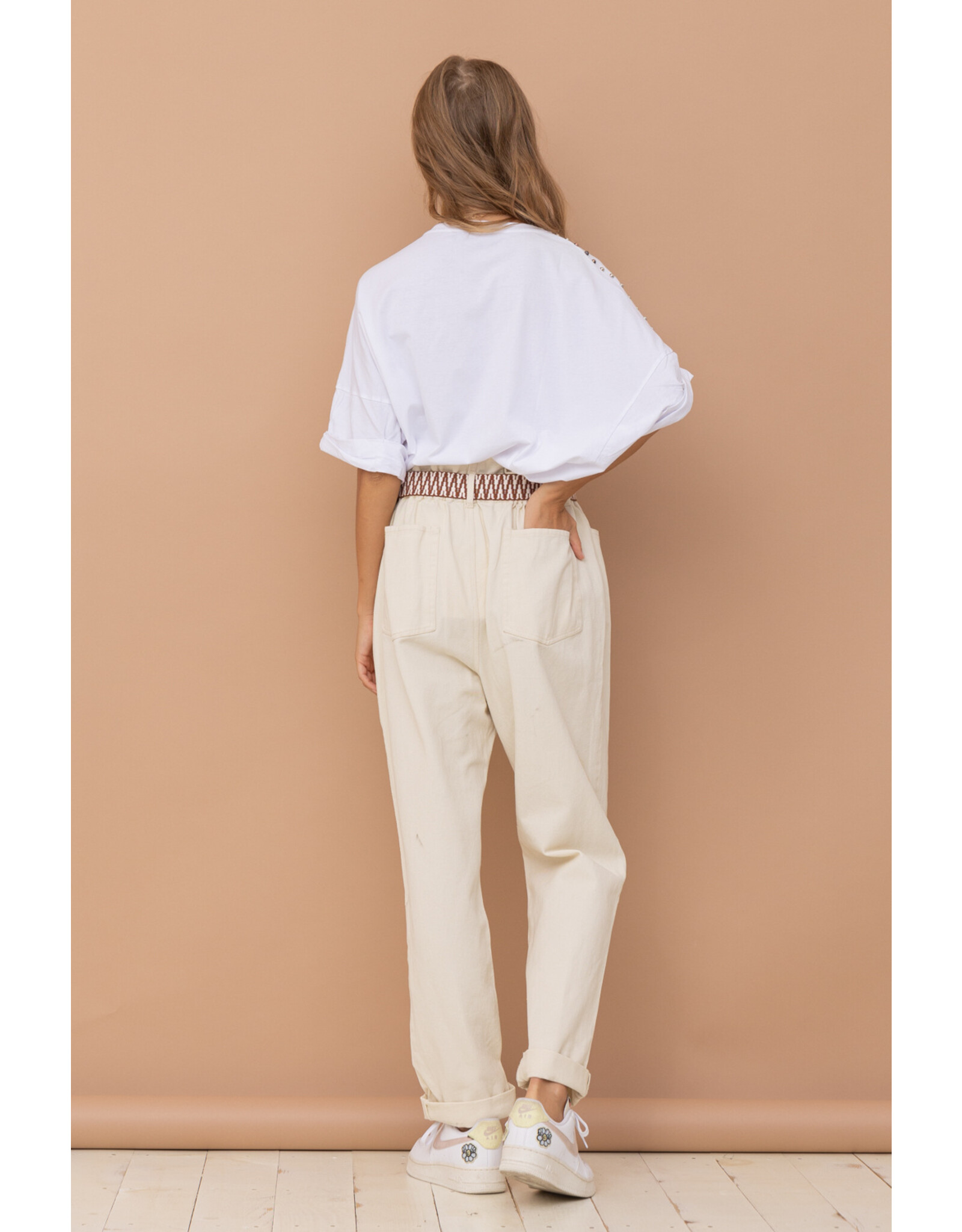 Mira Studded Over Sized High Low Top