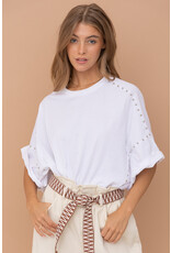 Mira Studded Over Sized High Low Top