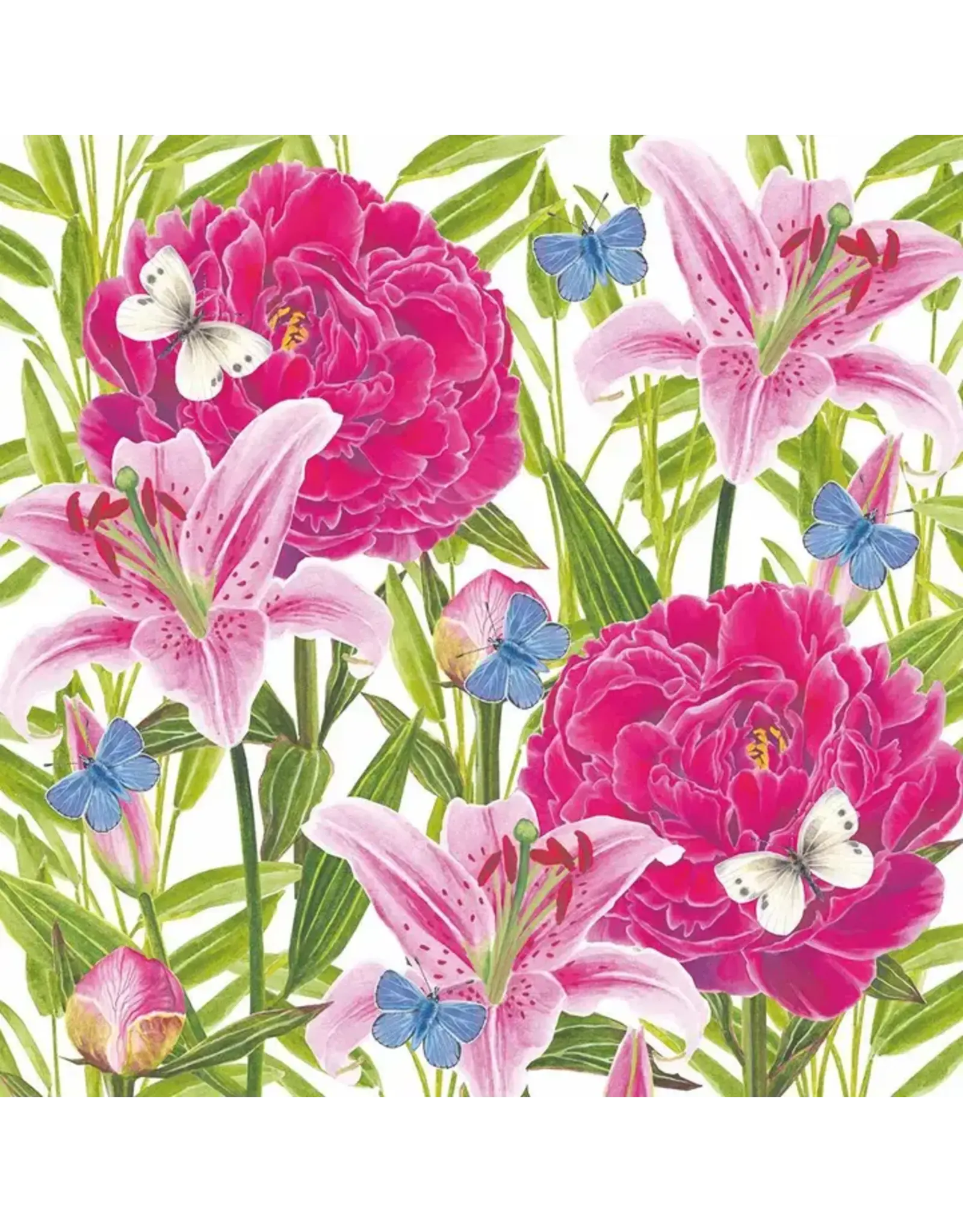 Peonies & Lillies Luncheon Napkins
