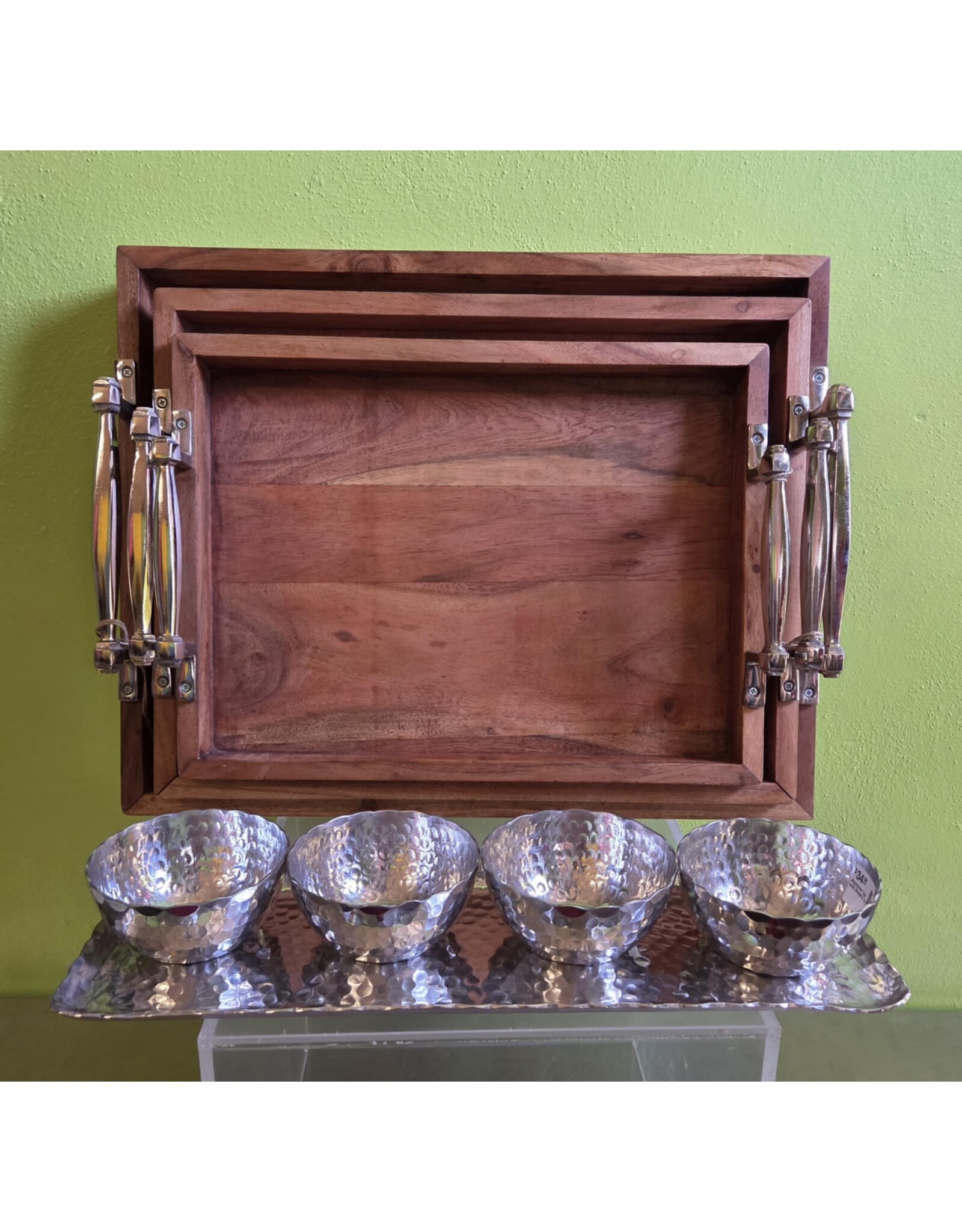 Aluminum Tray with Bowls 5-Pc