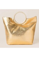 Adora Round Handle Tote - Gold