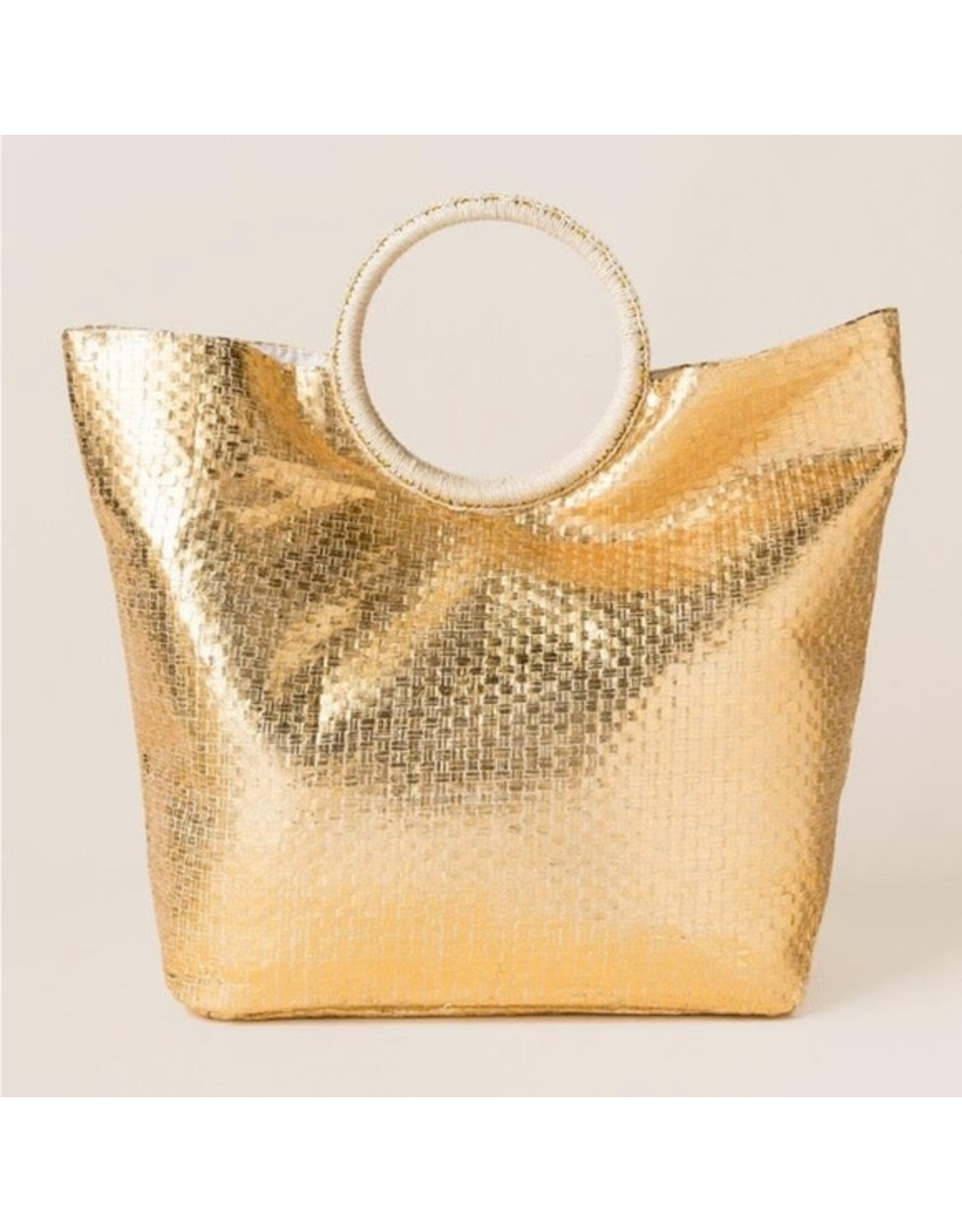Adora Round Handle Tote - Gold