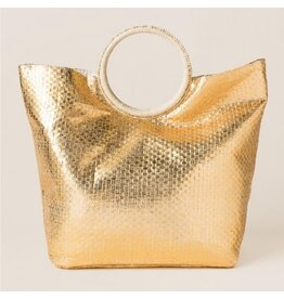 Adora Round Handle Tote - Gold