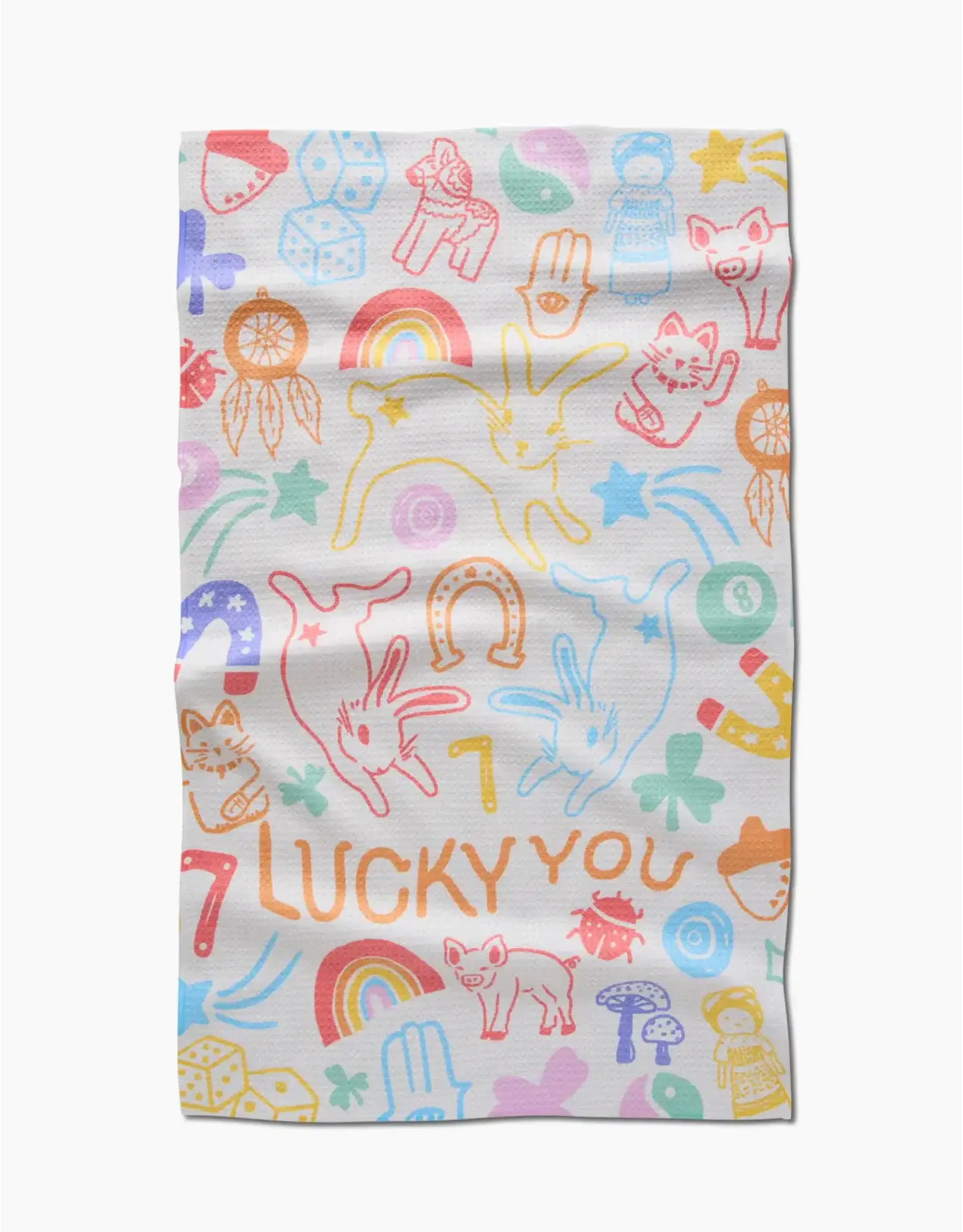 Geometry Lucky You Kitchen Tea Towel