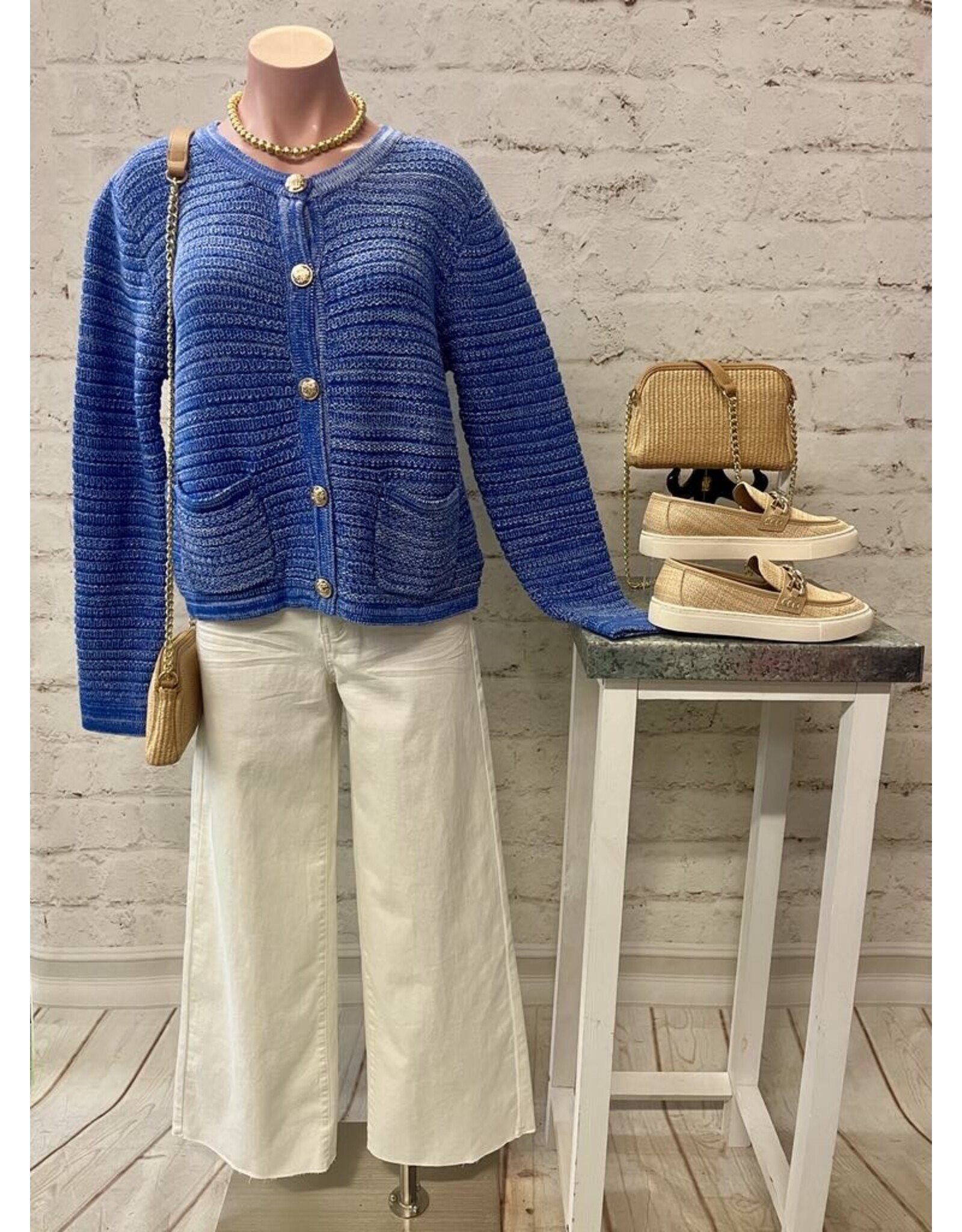 Melania Proper Crop Sweater Jacket