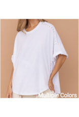 Mira Studded Over Sized High Low Top