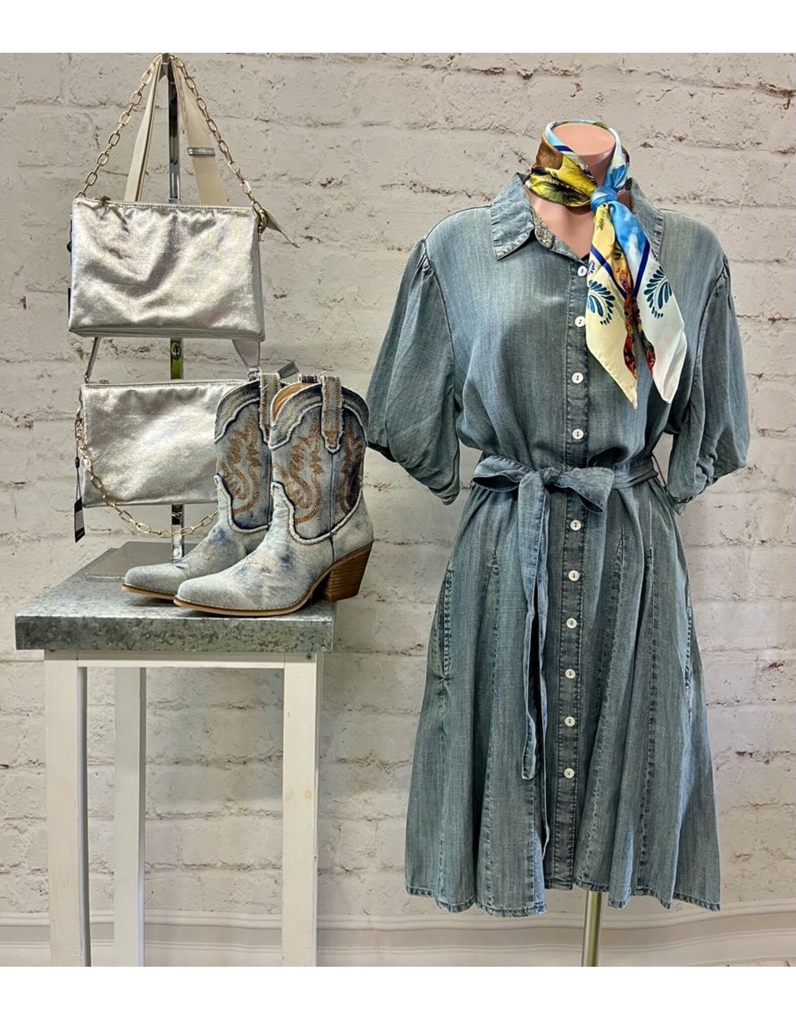 Uncle Frank Uncle Frank Denim Godet Dress