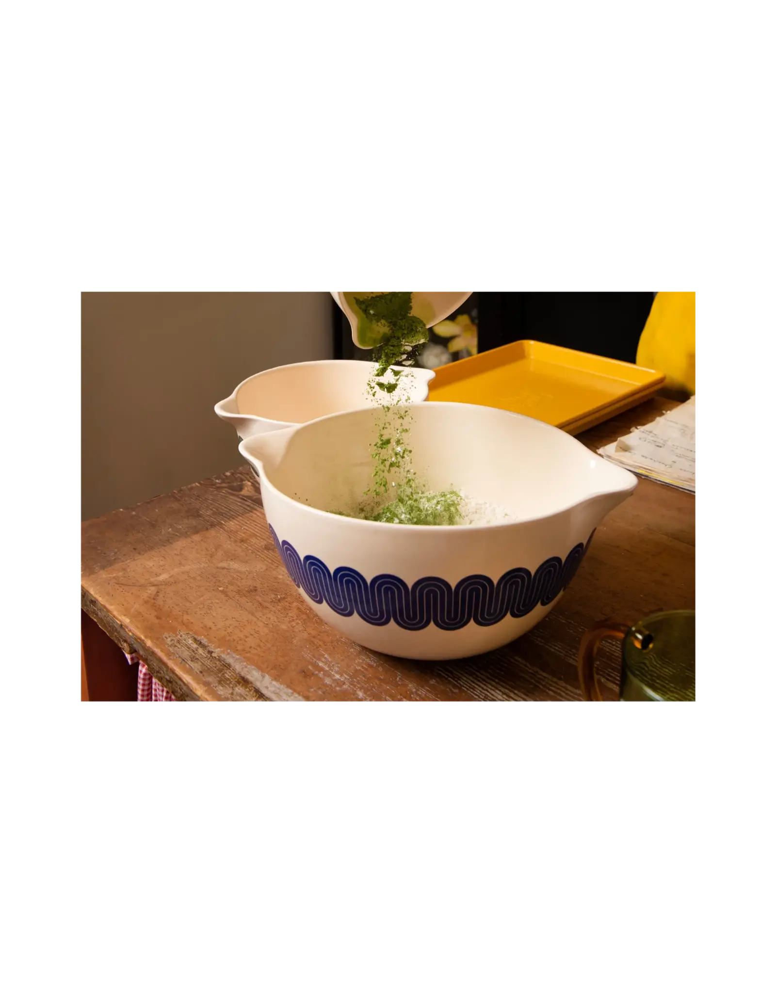 Great Jones Stir Crazy Large  Ceramic Mixing Bowl - Blueberry