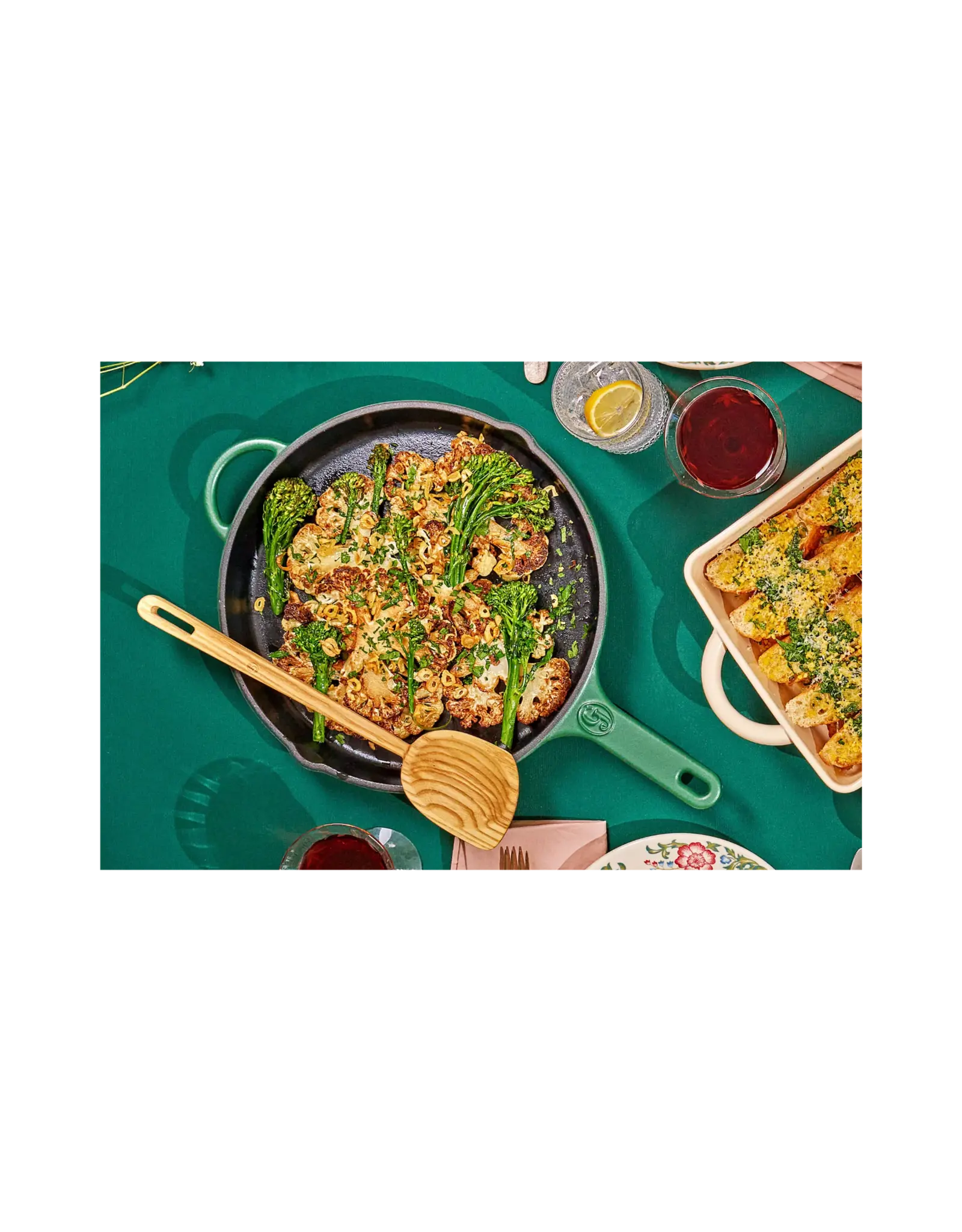 Great Jones King Sear 12" Cast-Iron Skillet - Broccoli
