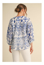 Marisol 3/4 Sleeve Chiffon Top