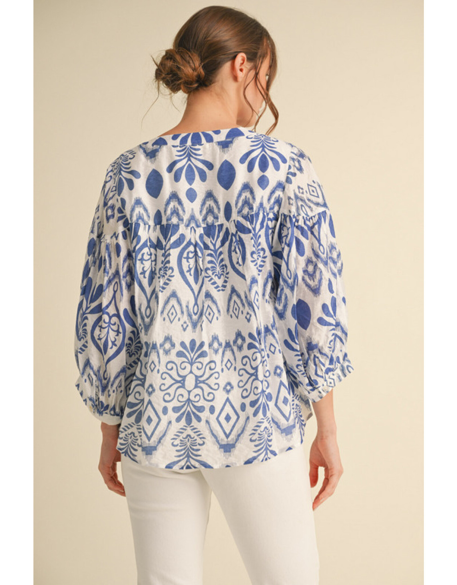 Marisol 3/4 Sleeve Chiffon Top