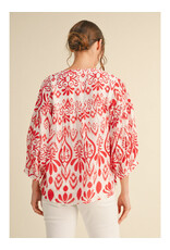 Marisol 3/4 Sleeve Chiffon Top