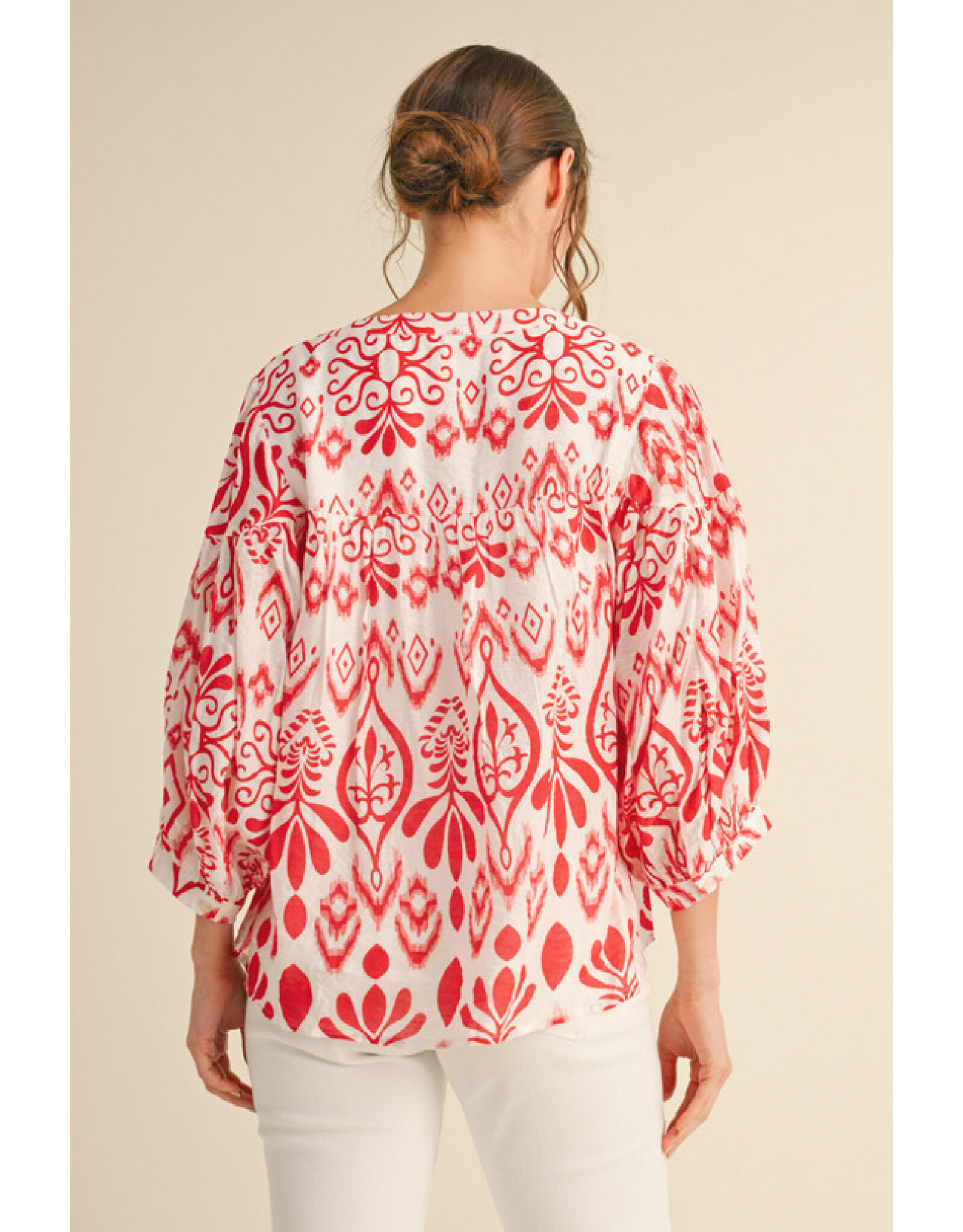 Marisol 3/4 Sleeve Chiffon Top