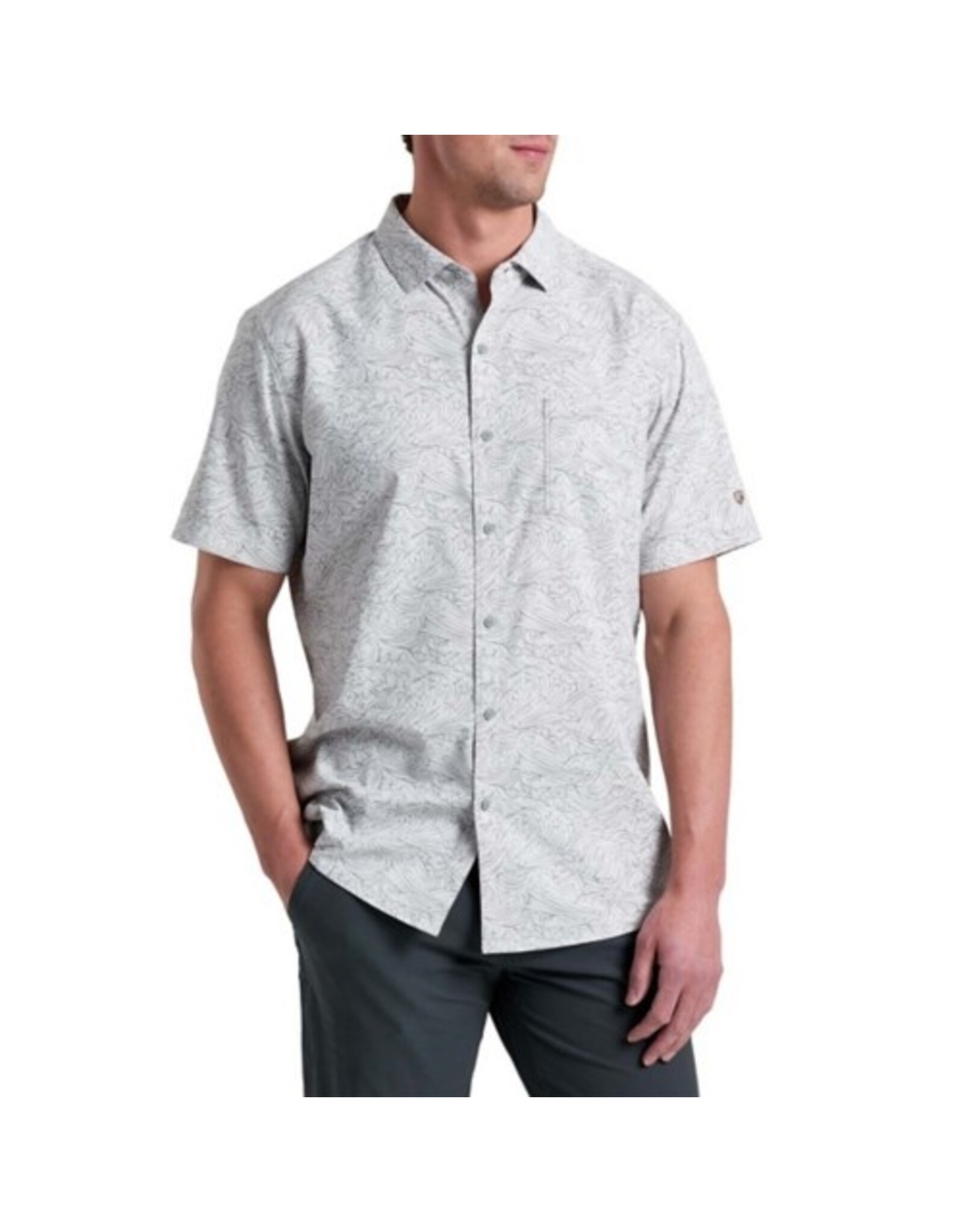 Kuhl KUHL Mens Persuadr Short Sleeve Shirt Vapor Grey