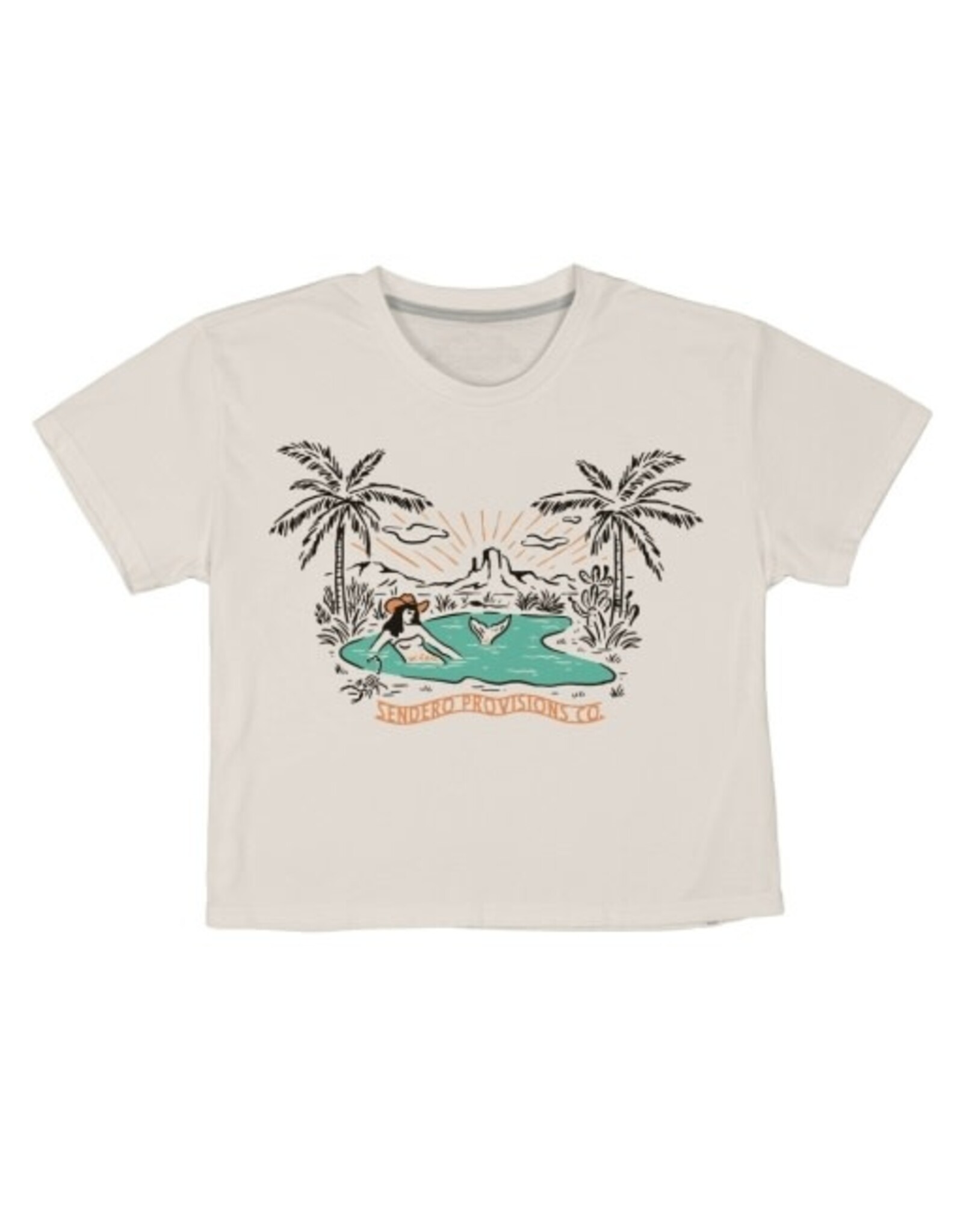 Sendero Mirage Crop Tee Vintage White