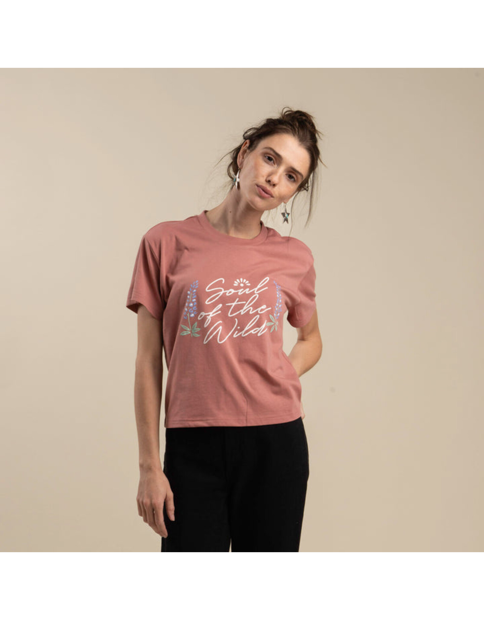 Sendero Soul Of The Wild Crop Tee Dusty Mauve