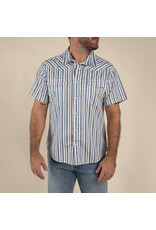 Sendero Serape Pearl Snap Short Sleeve Shirt Navy