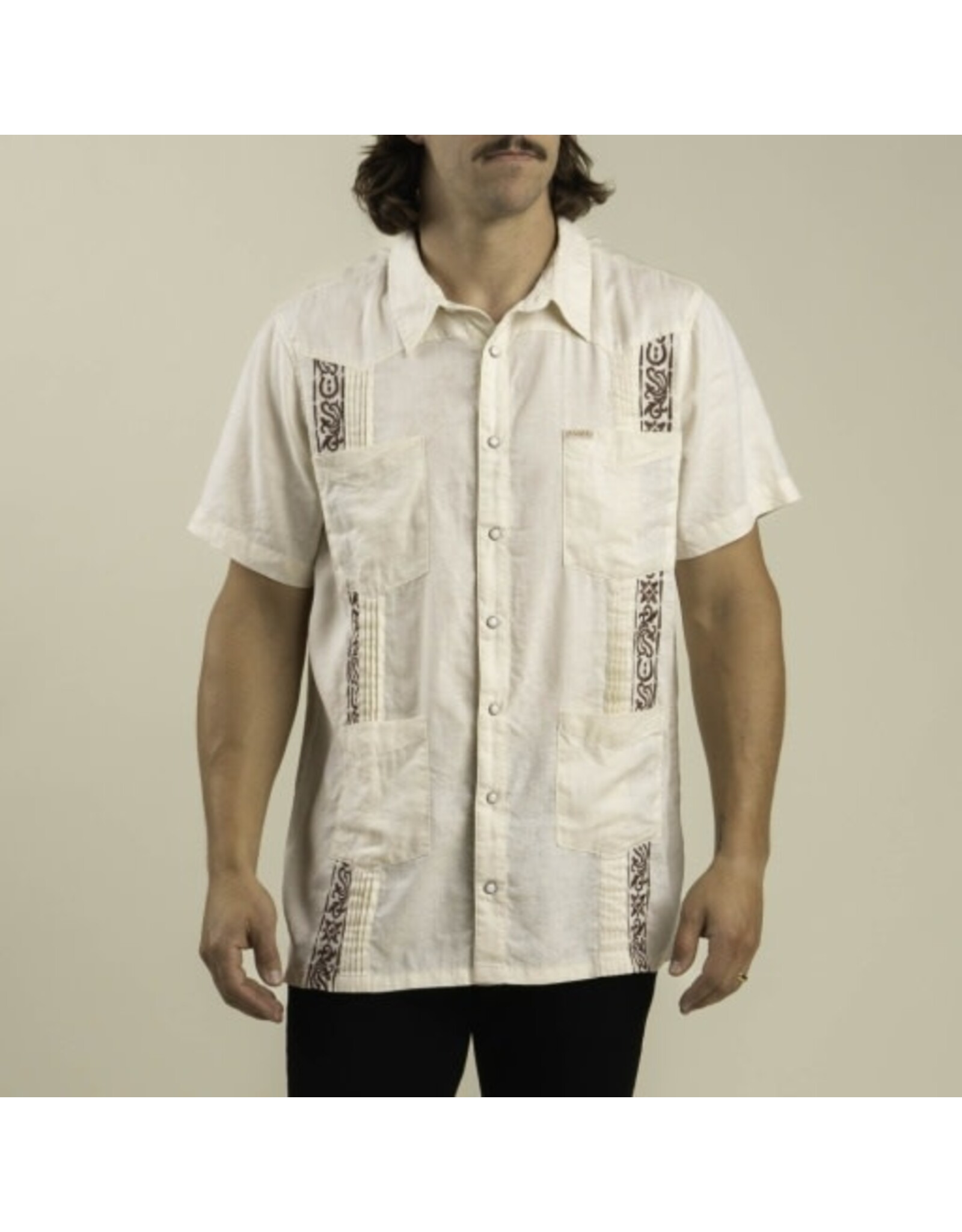 Sendero Caballero Guayabera Vintage White