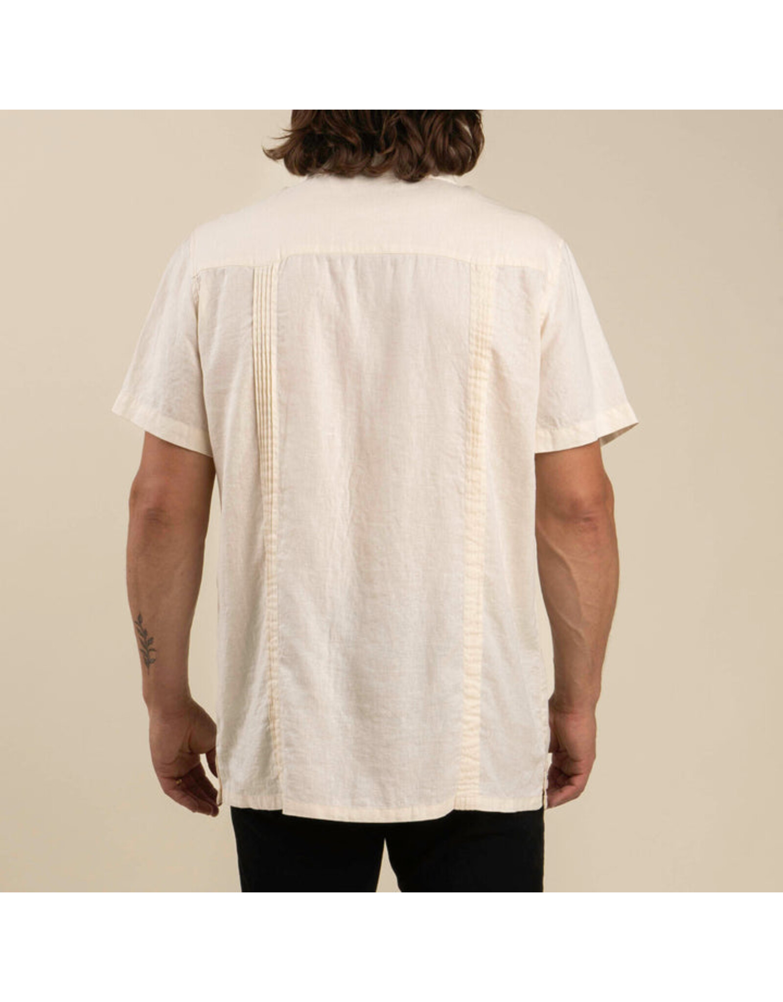 Sendero Caballero Guayabera Vintage White