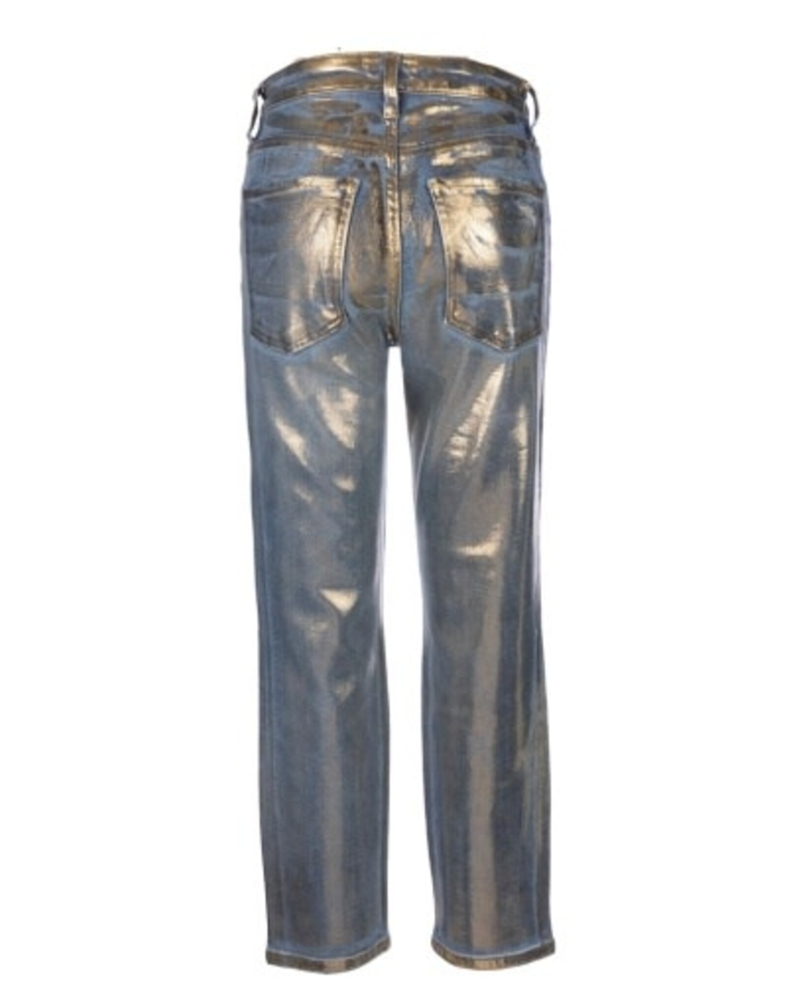 Kut from the Kloth / STS Blue KUT Rachael Coated High Rise Mom Jean - Metallic Gold