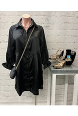 Maeve Satin Button Up Mini Dress Maeve Satin Button Up Mini Dress