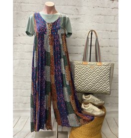 Juliet Patchwork Wide Leg Jumpsuit