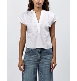 Dear John Denim Dear John Julia V-Neck Short Sleeve Top - White