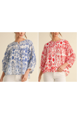 Marisol 3/4 Sleeve Chiffon Top