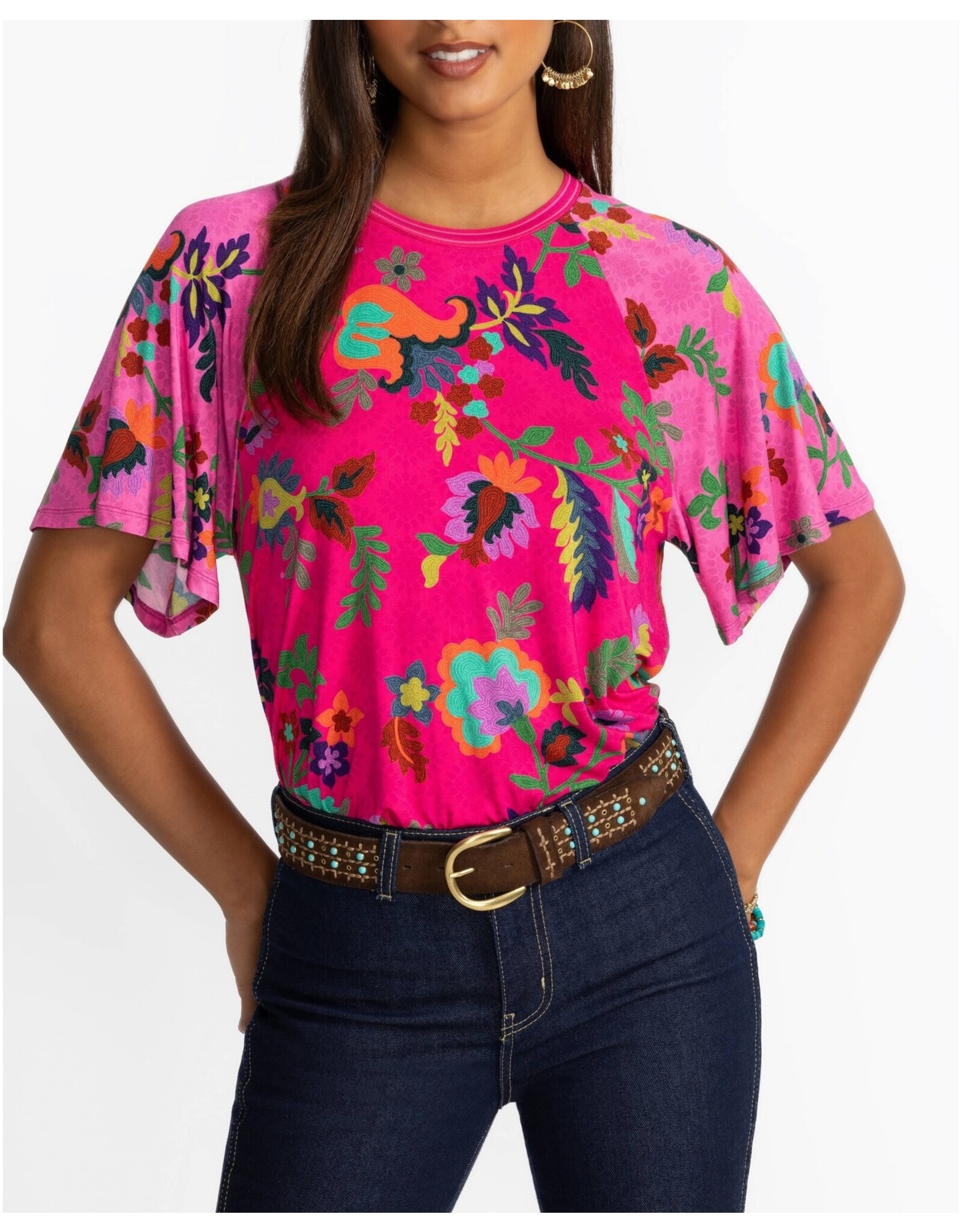 Johnny Was Johnny Was The Janie Favorite Flutter Raglan Sleeve Top