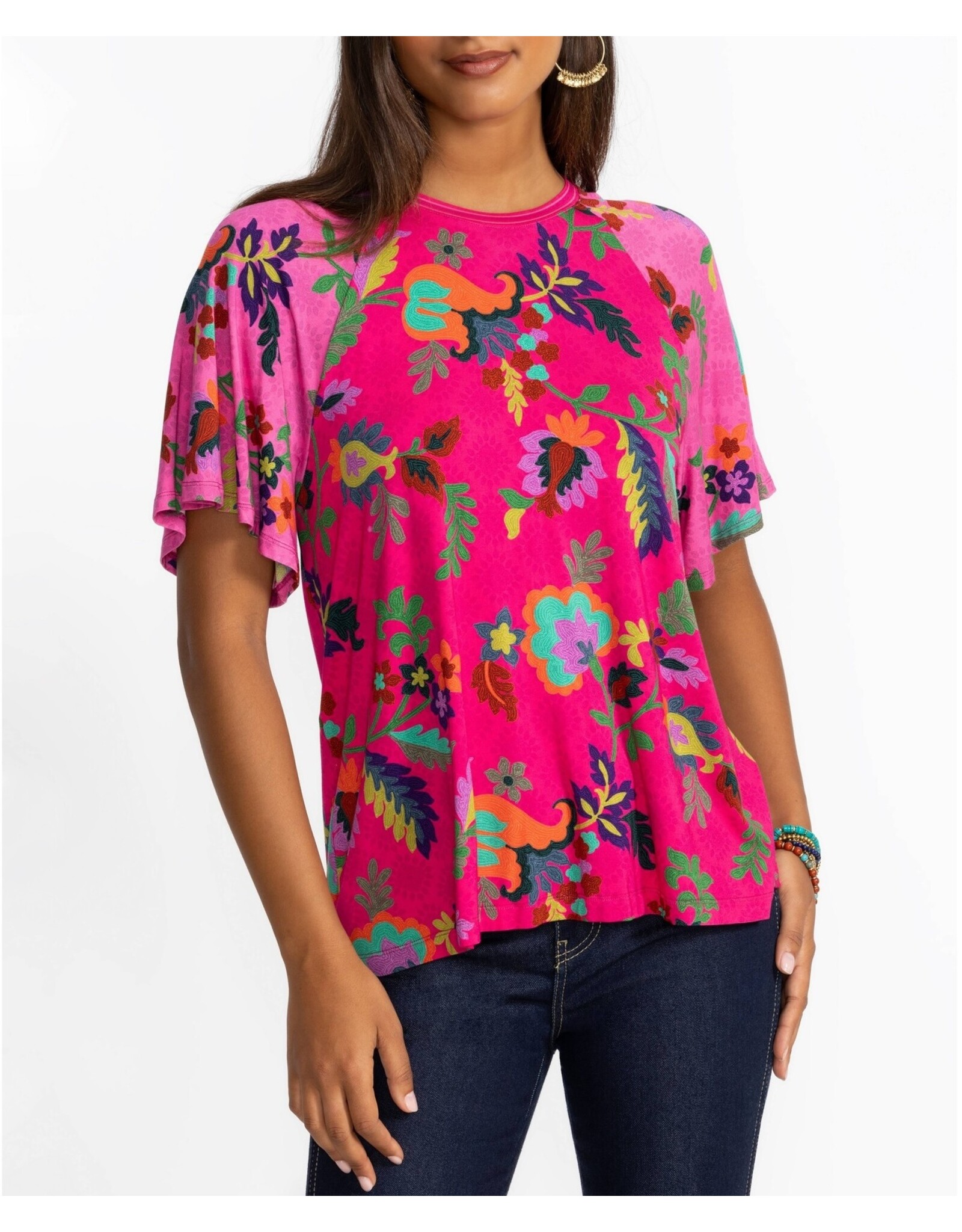Johnny Was Johnny Was The Janie Favorite Flutter Raglan Sleeve Top