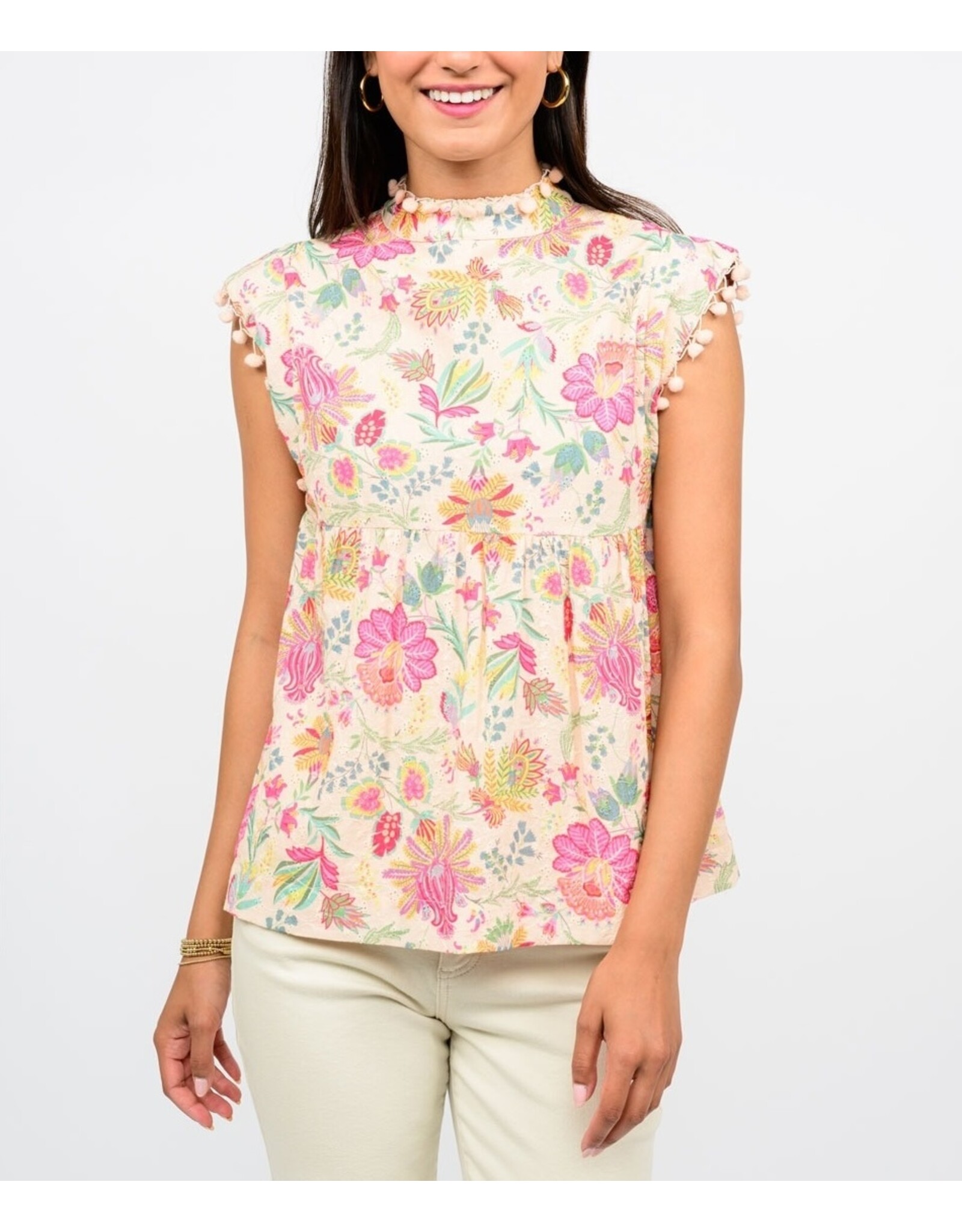 Ivy Jane Ivy Jane Pom And Peplum Top