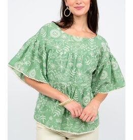 Ivy Jane Ivy Jane Tiered Embroidered Top