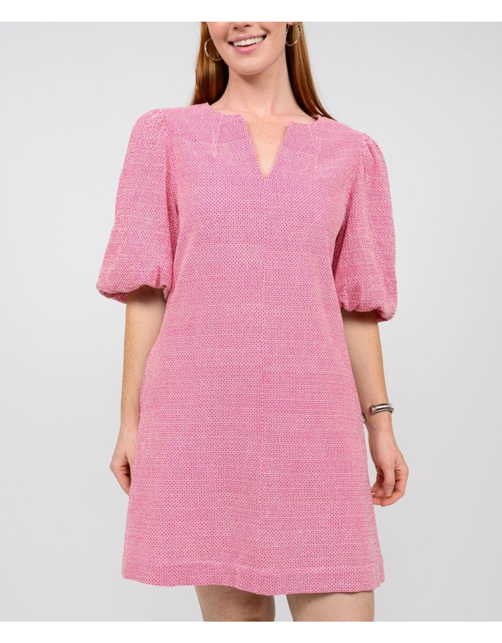 Uncle Frank Uncle Frank Geometric Eyelet Bow Back Dress