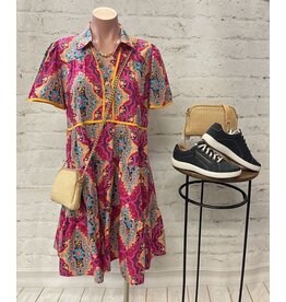 Uncle Frank Uncle Frank Medallion Tiered Dress