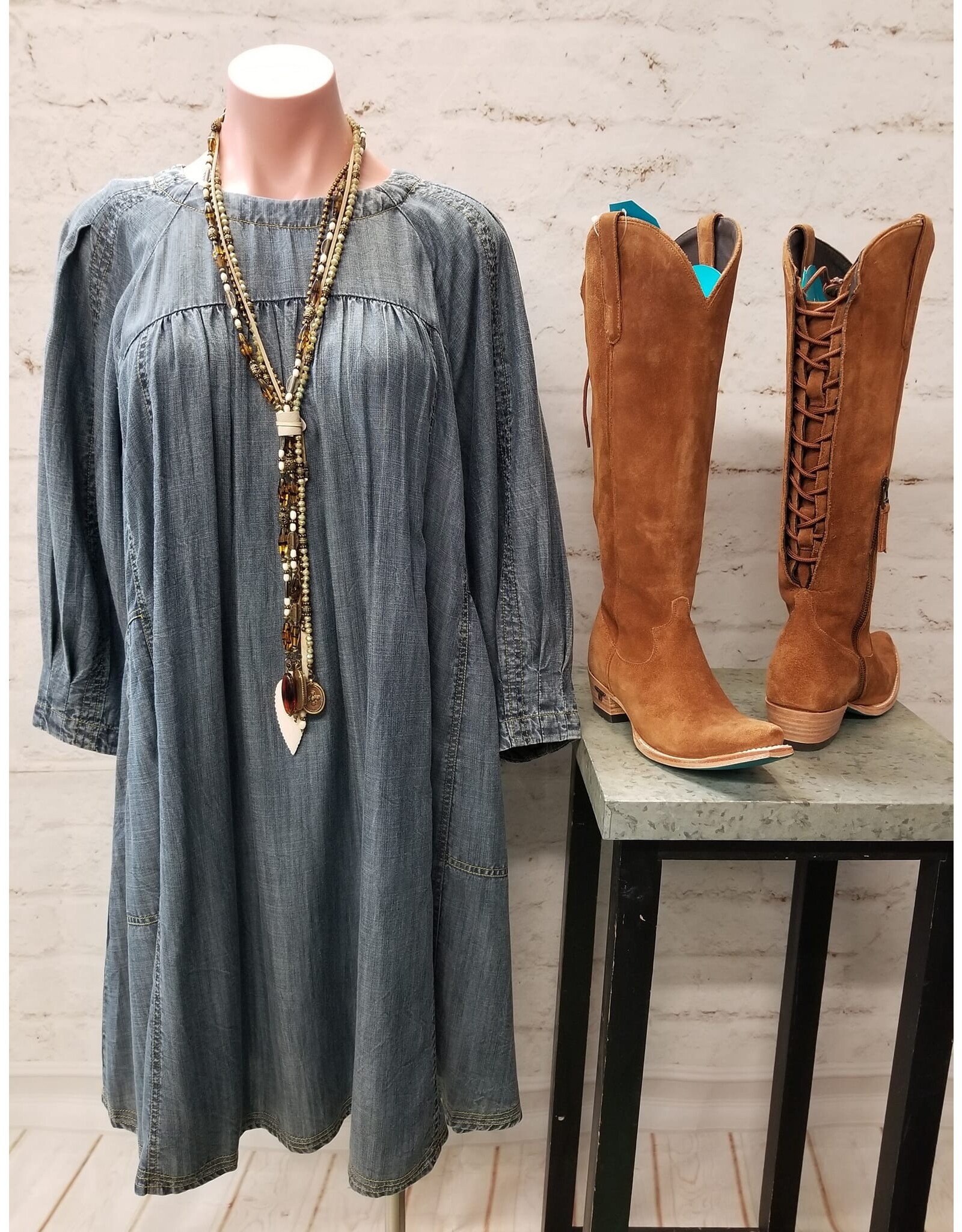 Uncle Frank Uncle Frank Denim Multi Panel Dress