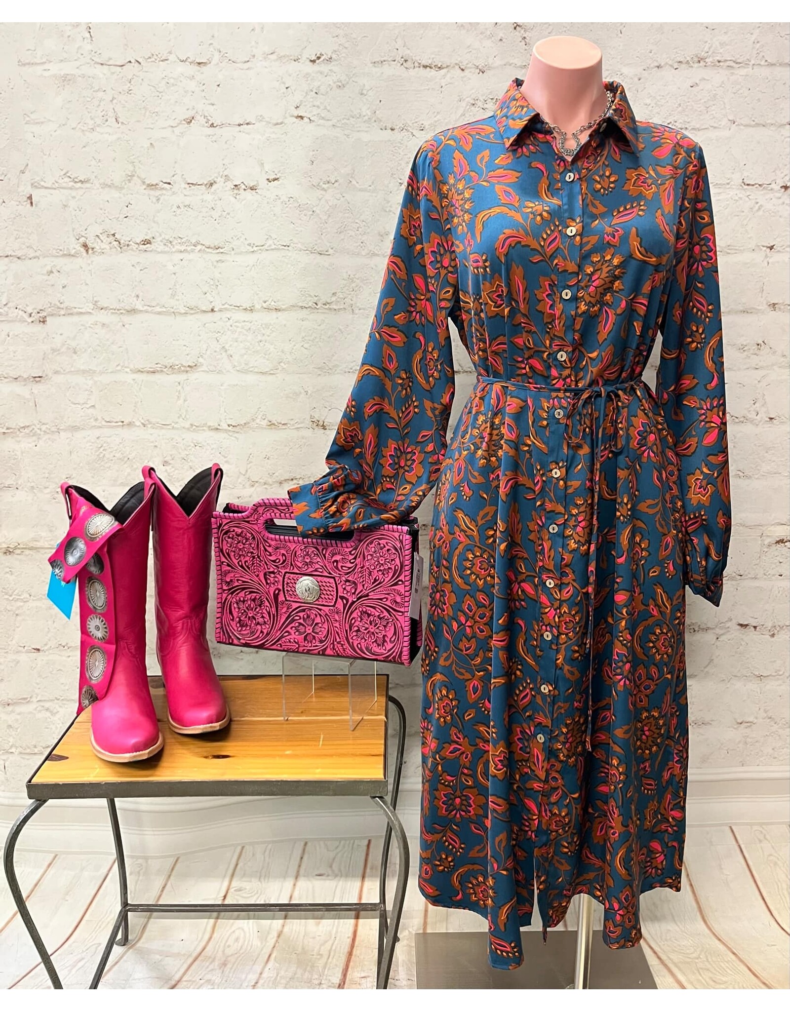 Giula Satin Midi Dress